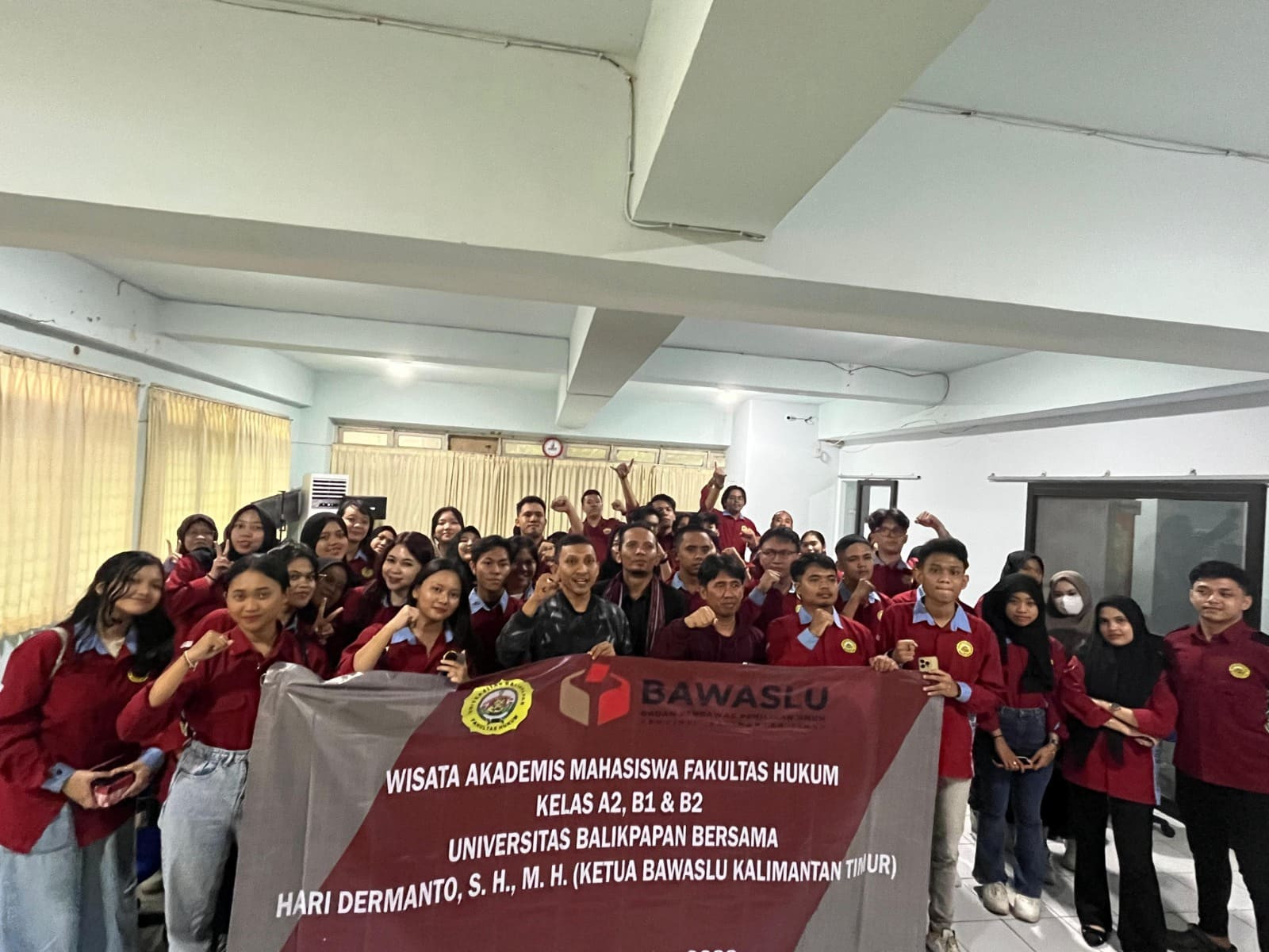 Mahasiswa Fakultas Hukum Kelas A2, B1 dan B2 Angkatan 2022 Kunjungan ke Badan Pengawas Pemilihan Umum (BAWASLU) TAHUN 2023